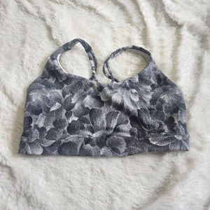 Reggiseno sportivo Athleta grigio stampa floreale con spalline activewear taglia large - Foto 1 di 8