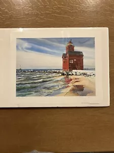 Kathleen Chaney Fritz "Faro di Macatawa" Edizione Limitata Firmata. Raro! - Foto 1 di 6