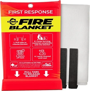 Mart Cobra Emergency Fire Blanket for Home Kitchen Camping Easy to Carry 40”x40” - Picture 1 of 5
