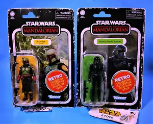 Star Wars Mandalorian Retro Collection BOBA FETT (Morak) y DEATH TROOPER✅No como nuevo - Imagen 1 de 10