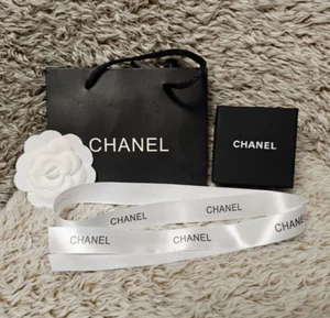 "EMPTY BOX SET" Chanel Jewelry Box Set 2.6x2.6''x1.6'' & Shopping Bag Gift Set - Picture 1 of 3