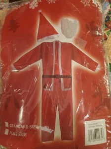 Men's Santa Costume Set Christmas 5pcs Deluxe Adult Santa Claus Suit - Picture 1 of 1