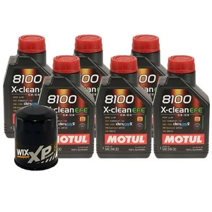 6L Motul 8100 X-CLEAN EFE 5W30 Wix XP Filter Motor Oil Change Kit API SN - Picture 1 of 1