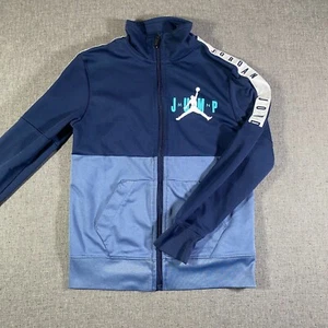 Air Jordan Jumpman Full Zip Jacket Boys Size Small Blue Front Logo - Picture 1 of 9