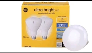 GE 2pk 150W Ultra Bright BR30 LED Indoor Floodlight Bulbs Daylight Dimmable - Picture 1 of 9