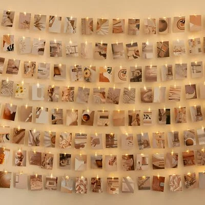 50 LED Photo Clips String Lights with 51 Clear Clips for Dorm Bedroom Christmas - Image 1 of 4