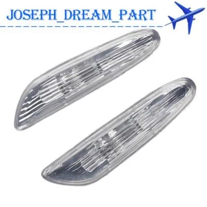 Pair For BMW 3Series E90 E82 E88 E60 Fender Side Marker Light Indicator Lamp L+R - Picture 1 of 8