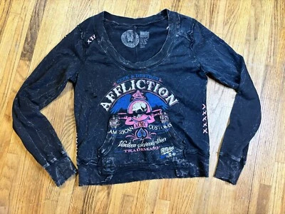 Affliction American Customs Nineteen Seventy Three Pullover Sweatshirt Size Med - Image 1 of 3