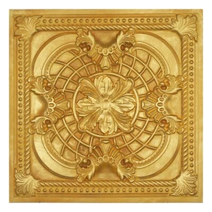 Diseño de techo imitación estaño barra artística decoración panel de pared 10 azulejos/lote PL31 dorado - Imagen 1 de 24