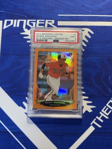 2013 Bowman Chrome Orange Refractor MANNY MACHADO /25 PSA 9 Rare RC Padres