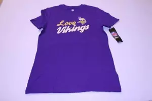 T-shirt maglietta Juniors Minnesota Vikings "Love" XL (16) nuova con etichette (viola) NFL - Foto 1 di 3