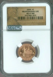 2009 Lincoln Cent Professional Life NGC MS67 MAC Quality - Picture 1 of 2