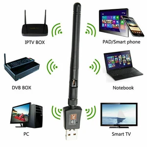 600Mbps Wireless USB Wifi Adapter Dongle Dual Band 2.4G/5GHz W/Antenna 802.11a - Picture 1 of 5