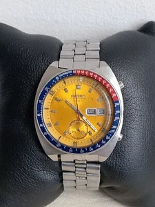 CRONÓGRAFO AUTOMÁTICO SEIKO PEPSI POGUE 6139-6002 100% JAPÓN SERVICIO RECIENTE bonito - Imagen 1 de 18