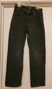Lee Black Jeans Pants Boys Youth 14 Slim Straight Fit Dark Wash Adjustable Waist - Picture 1 of 5