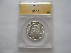Medio dólar Walking Liberty 1942, ANACS, como nuevo 65 - Imagen 1 de 4