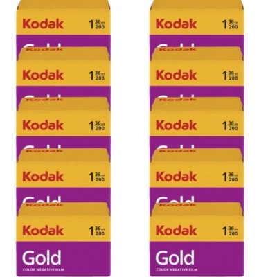 10 Rolls Kodak Gold 200 GB-135 36 Exposure Color Negative 35mm Film - Image 1 of 4