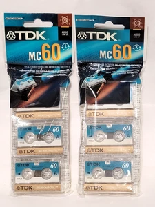 Cintas de microcassette TDK MC60, 2 - 3 paquetes nuevas - selladas de fábrica - Imagen 1 de 6