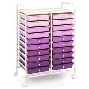 20 Drawers Rolling Storage Cart Art Craft Organizer on Wheels Multipurpose - Picture 1 of 10