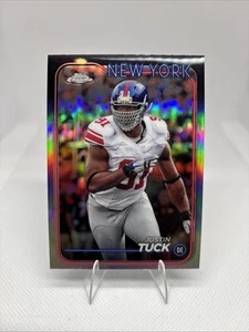 2024 Topps Chrome Football JUSTIN TUCK Refractor #142 - Picture 1 of 2