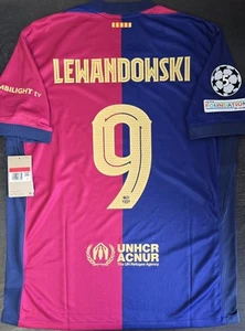 2024/25 Nike FC Barcelona #9 Lewandowsik UEFA Home Fußball Trikot FN8797-456 Gr. L - Bild 1 von 10