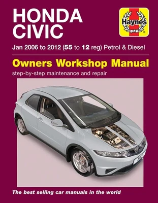 Manuale riparazione Honda Civic (gennaio 2006-2012) Haynes