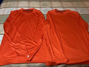 2 Camisas Russell Atléticas Dri Power Blaze Naranja Manga Larga Poliéster, Talla Med - Imagen 1 de 6