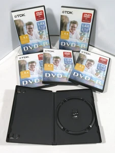 PRL) 6 CUSTODIE CUSTODIA VUOTA PORTA CD DVD CASE LOTTO LOT BOX BOXES FILM LASER - Afbeelding 1 van 2