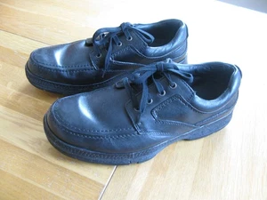 MENS CLARKS BLACK LEATHER ACTIVE AIR SHOES : SIZE 9.5 (EU 44) - Picture 1 of 5
