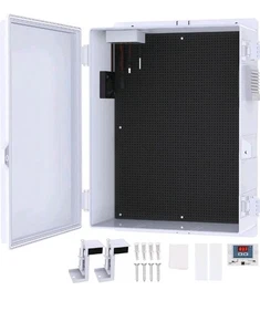 Außen Elektrokasten Wasserdicht Elektroabzweig mit Thermostat Lüfter 15x11x6  - Bild 1 von 8