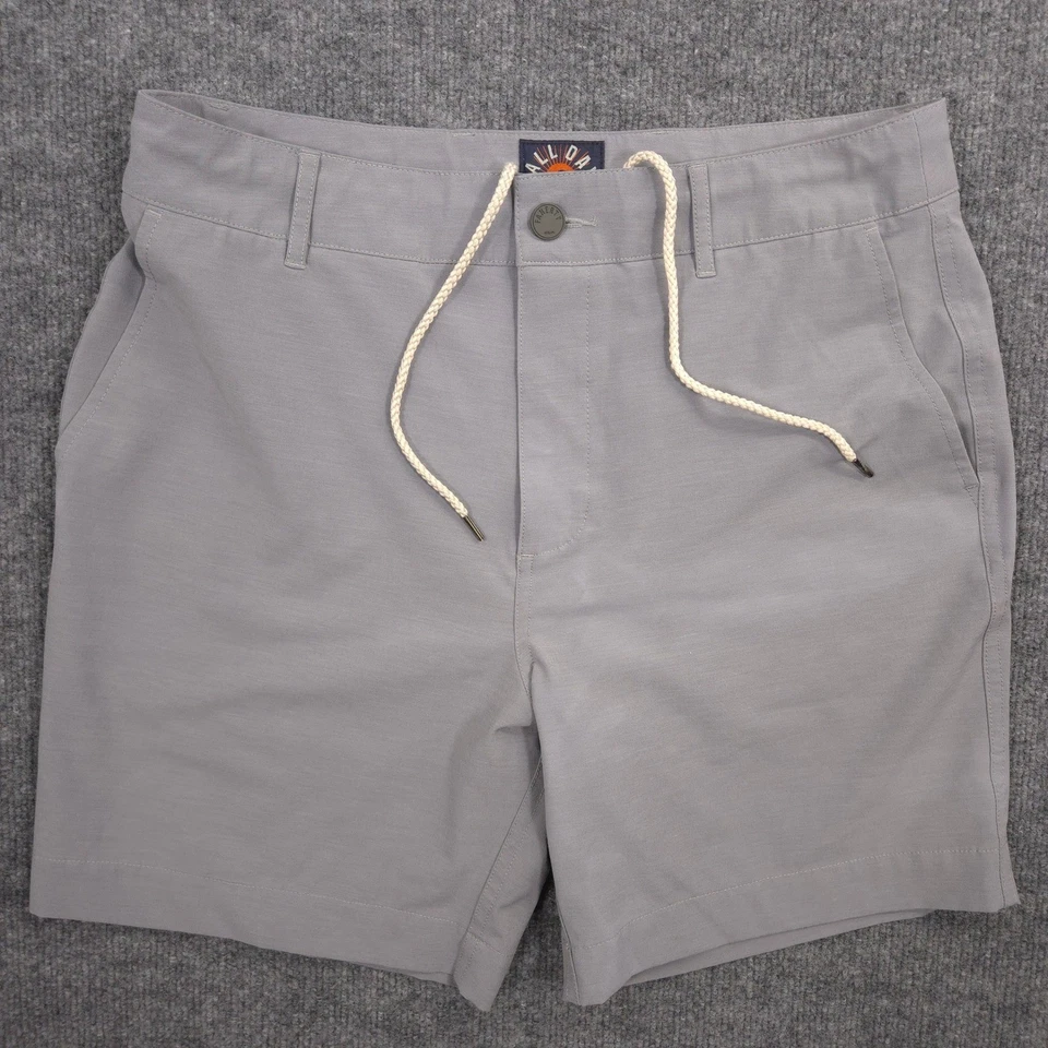 Pantalones Cortos Faherty Todo el Día Para Hombre 31 Gris Hielo Híbrido Rendimiento Chino Exterior Informal Foto 1 de 4