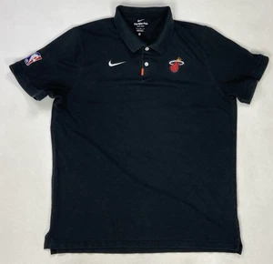 Nike Miami Heat Poloshirt Herren Large Schwarz Kurzarm - Bild 1 von 9