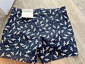 NWT Ann Taylor LOFT Size 6 Navy Blue Bee Print Riviera dress Shorts floral - Picture 1 of 17