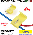 30 Pz. Morsetto elettrico RAPIDO RUBACORRENTE giallo connettore 4mm max