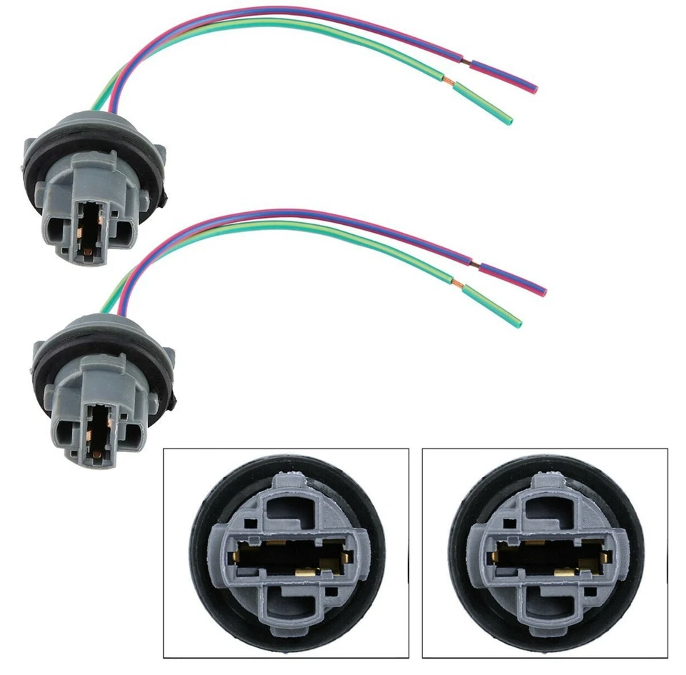 Universal Pigtail Wire Female Socket 7440 Two Harness High Stop 3rd Brake OE - Image 1 of 4