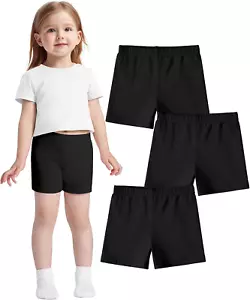 3 Pack Baby Girls Bike Shorts Toddler Girl Athletic Dance Short Soft Cotton Summ - Picture 1 of 12