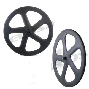 Full Carbon Five Spoke Carbon Wheels Depth 55mm Clincher Tubular Tubeless Ready - Picture 1 of 8