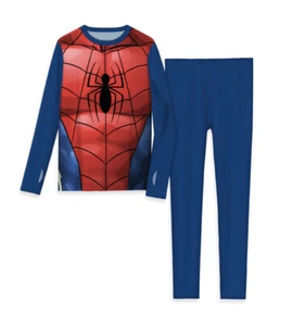 ClimateRight by CuddlDuds Boys Spiderman Warm Underwear 2-Piece Set Size L 10/12 - Picture 1 of 3