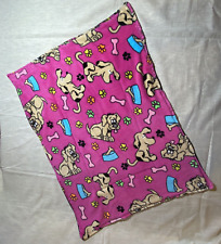 Dog Couch Pad/Mat, Pink w/Dog motif print, 22 x 29, Handmade, New