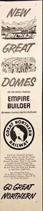 1955 Great Northern Railway Print Ad Empire Builder Northern Rockies Dome Cars - Picture 1 of 6