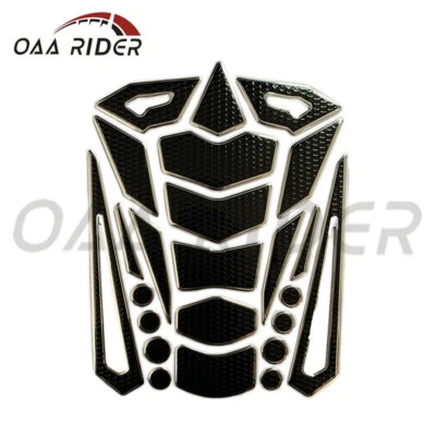 3D Oil Fuel/Gas Tank Pad Cover Fairing Guard Protector Decal Sticker Grip Chrome - Image 1 of 4