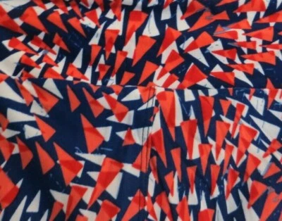 Leggings LuLaRoe para mujer talla única azul rojo naranja blanco ajustados suaves geométricos Foto 1 de 4