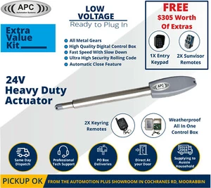 APC 24V DC Heavy Duty Electric Swing Gate Opener 4 Remotes & Wireless Keypad - Picture 1 of 9