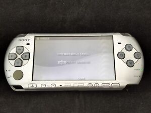 L324 Ship Free Sony PSP 3000 console Silver Handheld system Japan fx