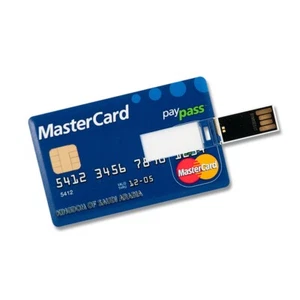 32GB Speicherkarte in Scheckkartenform MasterCard USB Stick Datenspeicher - Bild 1 von 3