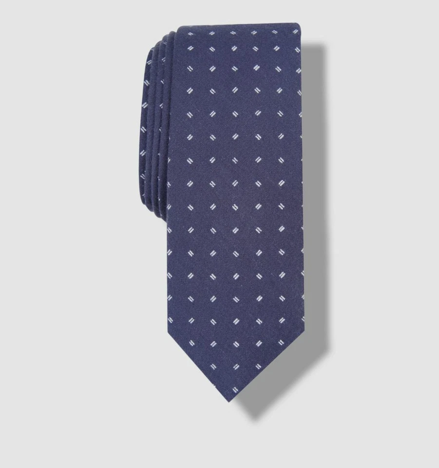 Corbata de cuello ajustada abstracta azul pingüino original de $55 talla 57 x 2,25 Foto 1 de 1