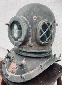 TOA Diving Divers Helmet Japanese Scuba Mask Brass Antique Vintage Rare - Picture 1 of 18