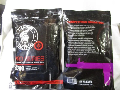 2 pack Lancer Tactical High-Quality 0.20g CA-102 Airsoft BBs 8000 Rounds Total - Image 1 of 2