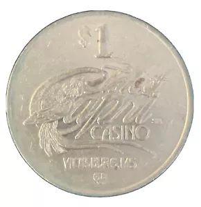 Ficha de casino Isla de Capri $1 dólar ficha de juego tragamonedas moneda de póker Vicksburg - Imagen 1 de 7