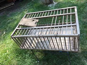 Primitive Wood Chicken Crate Cage Carrier 35inx12inx 23in Farm Cage - Picture 1 of 6